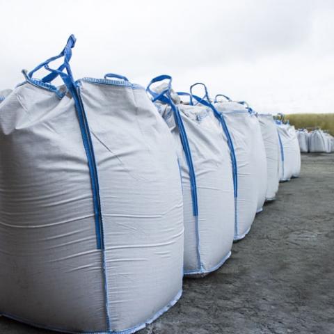 BIG BAGS (F.I.B.C.) Big Bag, Blauw, verpakken bulkgoederen, voedingsgeschikt, logo, stofdicht, vulslurf, dekzeil